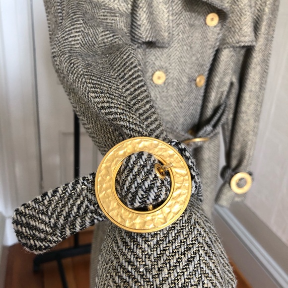 Stylish Wool Trench Coat - Made in Italy -Size 42-M - Picture 12 of 12